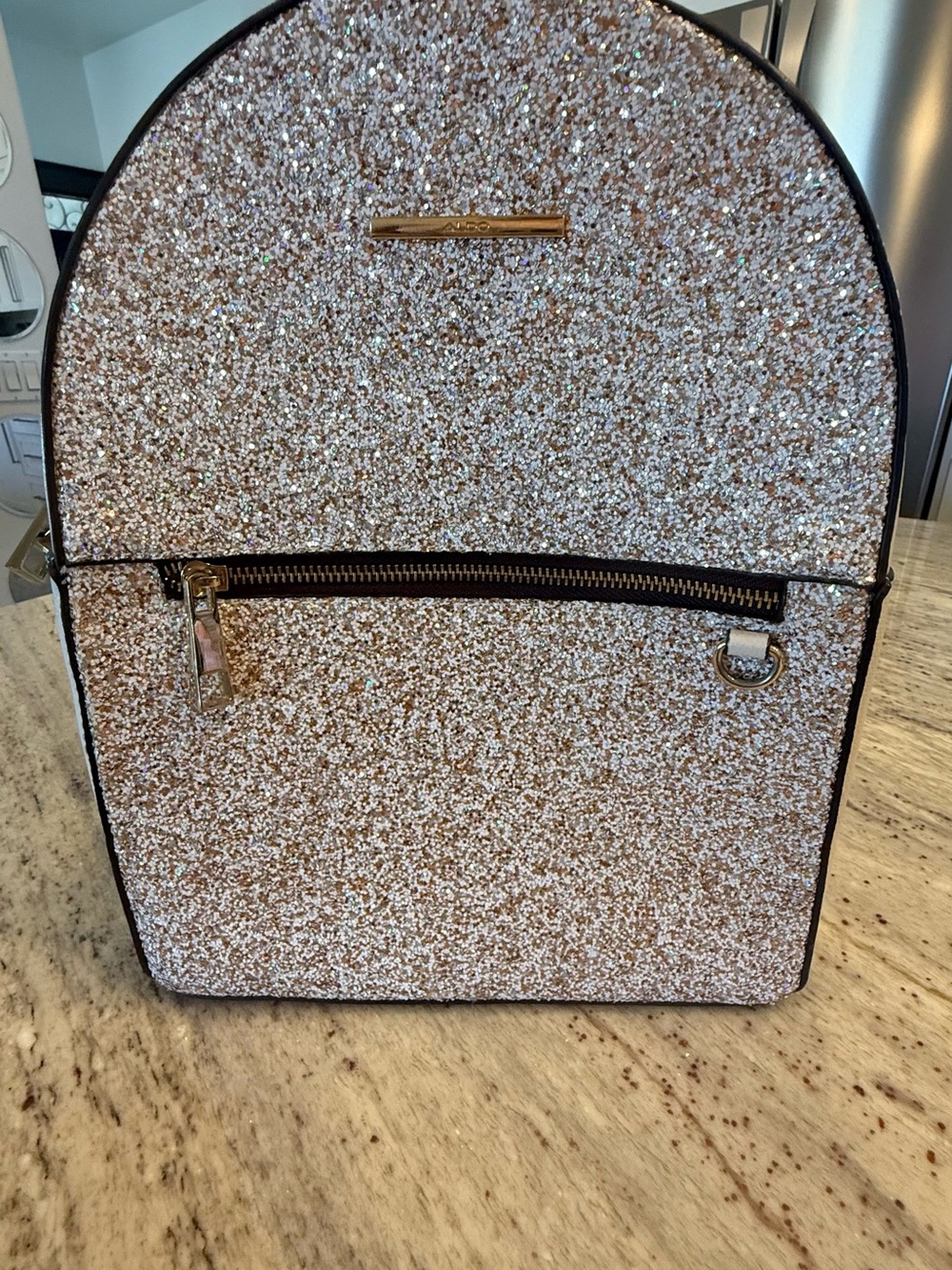 Sparkle Glitter Mini Backpack -  Gold